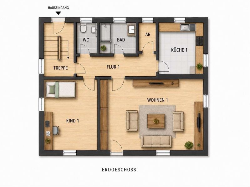 Charmante 2- Zimmer Eigentumswohnung mit Terrasse und Gartennutzung!